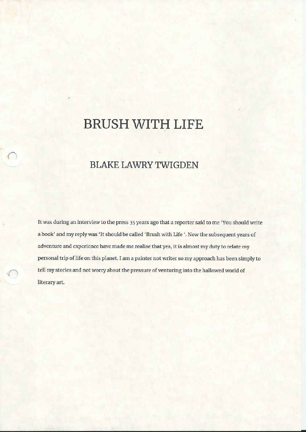Scanned page 2 of A Brush With Life